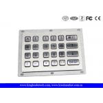 China 24 Metal Keys Industrial Numeric Keypad Vandal Proof For Kiosk Gas Stations for sale