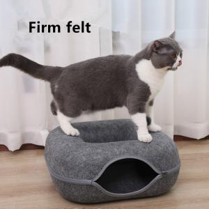 Quality Felt Cat Nest Square Tunnel Cat Nest Cat Pet Toy Furniture Cat Bed Warmers Outdoor Cat Cage Cabin for sale