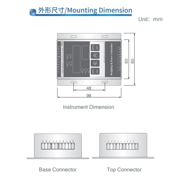 RS485 IP65 Transducer Bridge Amplifier 0.01% Weighing Controller
