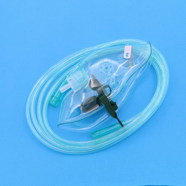 PVC Detection Reagent Transparent Medical Oxygen Mask With Tubing