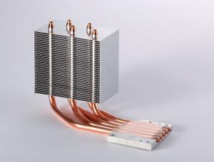 China Heatpipe CPU Aluminum Heatsink With Copper For Thermoelectric Cooling on sale