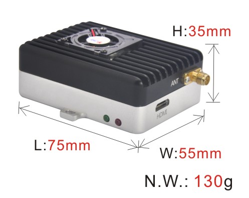 Low Delay HD UAV Video Transmitter Lightweight Wireless COFDM Video & Data Link 20km Range
