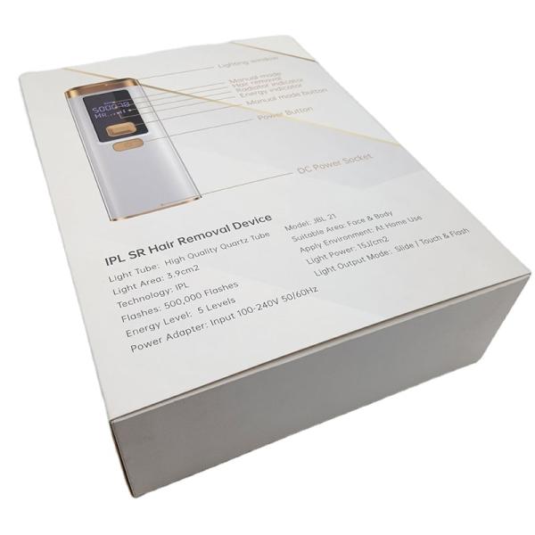 Custom Printed Sleeve Boxes Full Color Cardboard Sleeve Packaging For Hair Removal Device