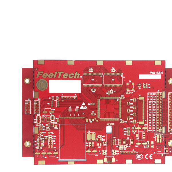 Customized HDI Printed Circuit Board Assembly Automotive Electronics Red Pcb