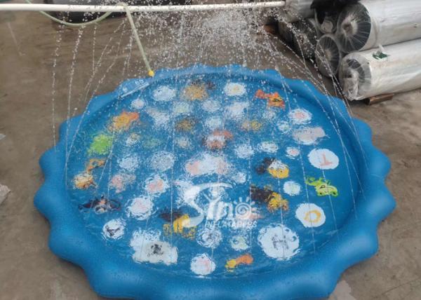 Buy Small Wadding Inflatable Kiddie Pool With Splash Sprinker System For Baby Backyard Entertainment at wholesale prices