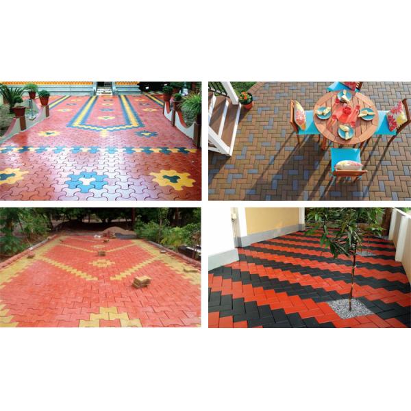 X Shape Rock Interlocking Plastic Paving Brick Moulds For Pavement