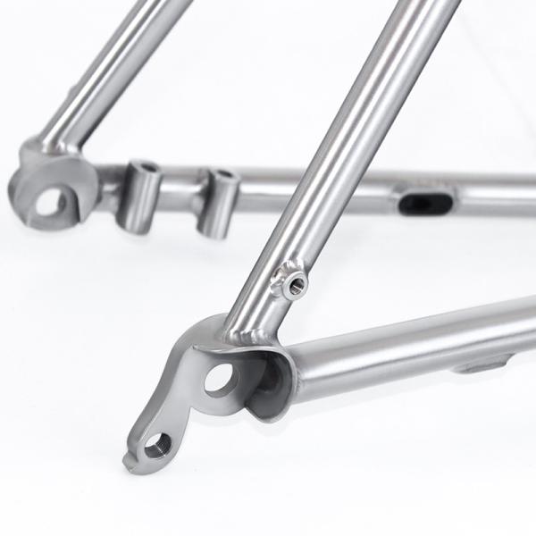 Raw Color Titanium Road Bicycle Frames Frameset Tapered Headset Rustproof