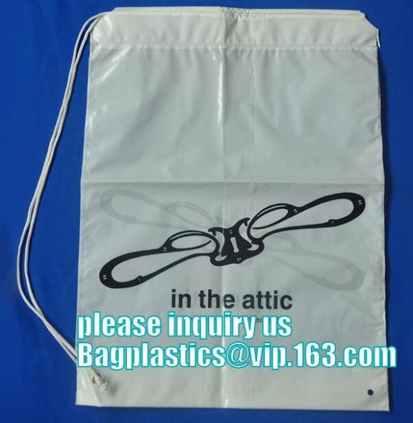 biodegradable Customized Laundry Drawstring Poly Bag Plastic Laundry Bag For Hotel With Own Logo,Poly Plastic Drawstring