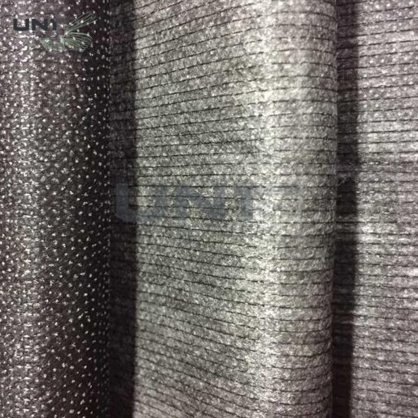 Buy Charcoal Garments Non Woven interfacing material with PA + PES Paste Dot at wholesale prices