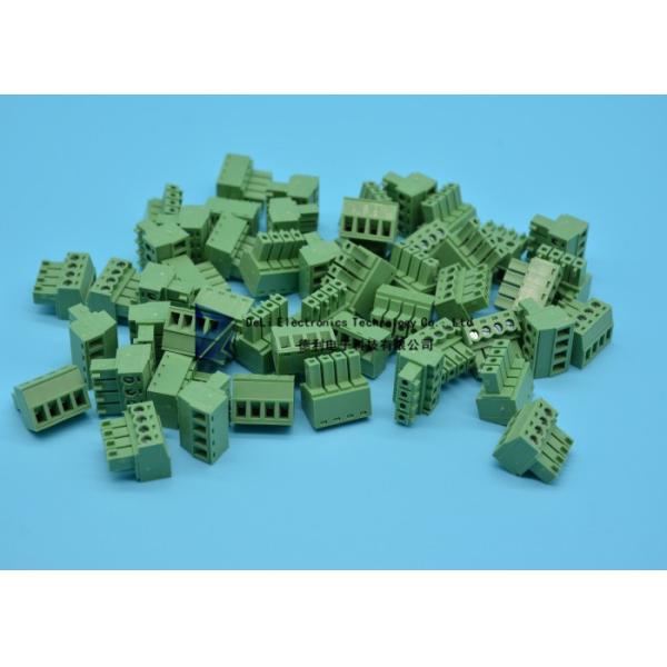 Pluggable Screw Down Terminal Block Green Electrical Connector 15EDG-3.81-4P