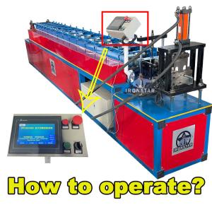 China PLC Control Roller Shutter Machine C Guide Rail Roll Forming Machine  Easy Operate on sale