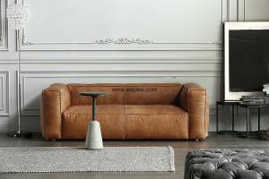 China Hot Sell Living RoomTwo Seater or Three Seater Leather Sofa with Coffee Color. on sale