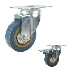 Quality 2.5 Inch Blue PVC Casters Swivel Plate Econormical Light Duty Casters Wholesales for sale