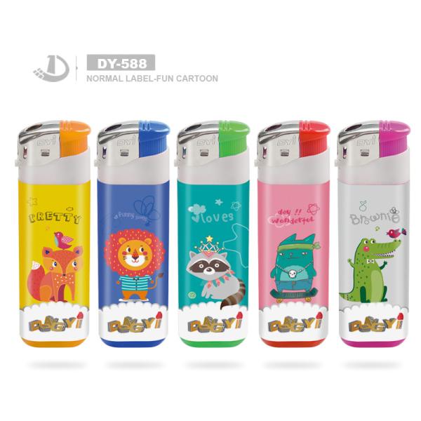 Torch Standard Flint Wheel Lighter Transparent Color Cigarette Lighter Customization