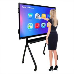 China 65 Inch Interactive Touch Screen Whiteboard 4K Screen Panels Smart Display with Infrared 10/20 Points and Android 13.0 on sale