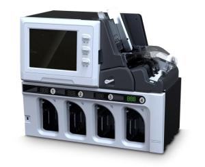 High capacity 3+1 pockets Mixed values currencies note counting machine bank exchange bureau usage