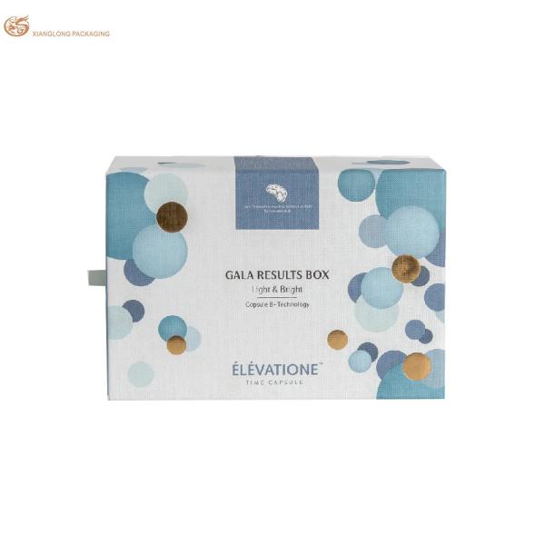 ﻿XL Packaging Custom Printed Cosmetic Boxes Custom Logo Sliding Drawer Box Rigid Cardboard Skin Care Paper Box Soap Packaging Box With Ribbon