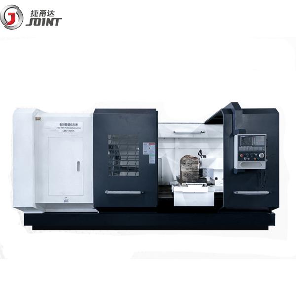 Automatic Heavy Duty CNC Pipe Threading Lathe Machine 1500mm Max Length For Petroleum