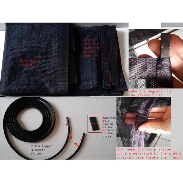 Easy Fix Adjustable Door Mosquito Net Durable Magnetic Polyester Screen Door