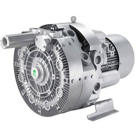 7.5KW Three Stage 3 Phase High Suction Vacuum Pump Ring Blower