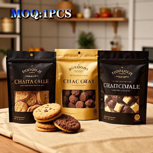 Buy Eco-Friendly Custom Digital Print Stand-Up Mylar Pouches With Resealable Zipper & Viewing Window For Spices And Seeds at wholesale prices