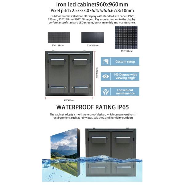 Customized Outdoor Fixed LED Display 3D LED Billboard Display For Advertising