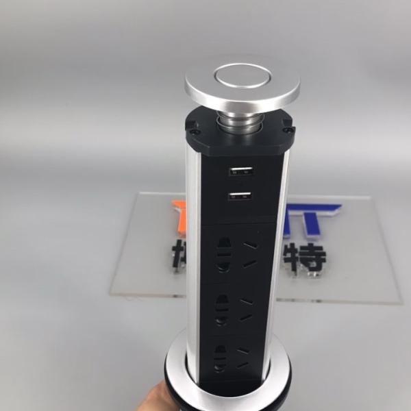 USA Popular Kitchen Pop Up Vertical Power Socket/Desktop Pull Up Socket for