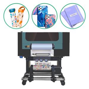 China Double Heads I3200 Uv Printer Roll To Roll Uv Dtf Sticker Printer With Laminator on sale