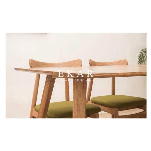 Latest Designs Solid Wood Furniture White Oak Dining Table