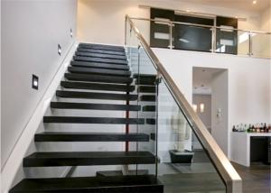 China Metal Floating Stairs , Modern Floating Stairs Single Invisible Stringer Staircase on sale