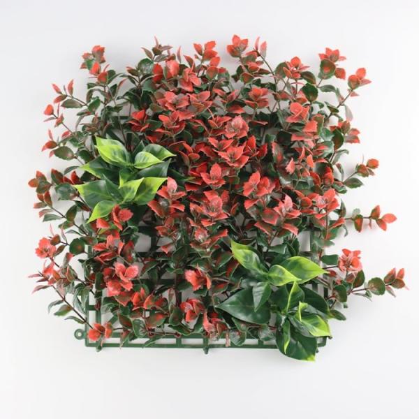 Auspicious Grass Artificial Plant Background Wall 100*100CM Anti UV For Decoration