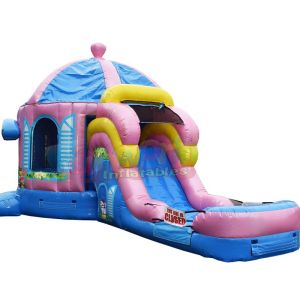 Teapot Inflatable Combo Bounce Slide Custom Made Blow Up Attractions Structures