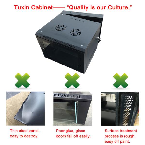 High Capacity Wall Mount Server Rack 12u Network Enclosure Cabinet Reliable Structure