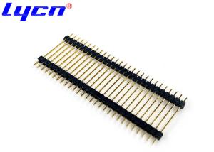 China 180 Degree Pin Header Connectors Black PA9T 2.0mm Pitch Dual Plastic Single Row on sale
