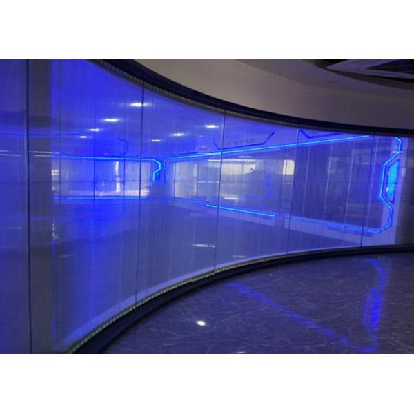 Commercial Building Transparent Led Display Panel P3.91 Led Video Curtains 1920hz