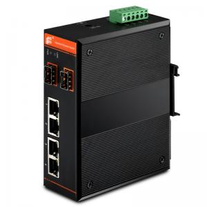 Industrial Gigabit PoE Switch Managed, 4x10/100/1000Base-TX + 2x1000Base-FX SFP / 4xPoE