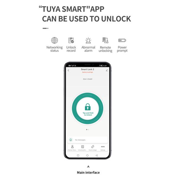 Rapid Identification Smart Gate Lock FCC Sliding Door Smart Lock