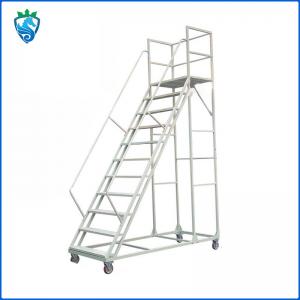 China Mobile Warehouse Safety Steps Ladders Freight Elevator With Silent Wheels Industrial on sale