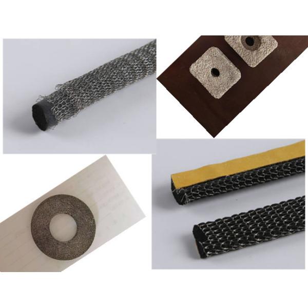 EMI Shielding Knitted Wire Mesh Gasket 316SS Square Ring φ5mm Conductive Elastomer Cored