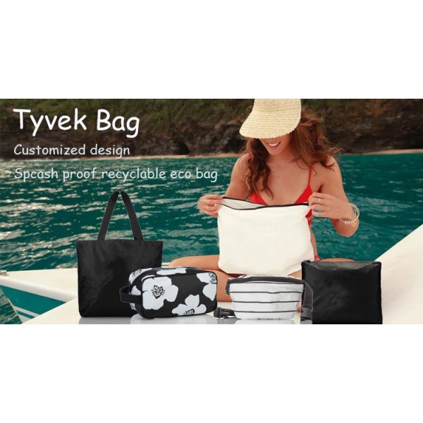 Dupont Eco-Friendly Bulk Custom Multifunction Toiletry Organiser Case, Waterproof PVC Portable Tyvek Paper Makeup Cosmetic Pouch