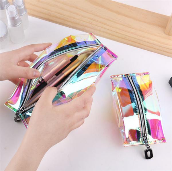 Buy Nylon Zipper PVC Cosmetic Pouch Non Toxic Customized Vivid Printing at wholesale prices