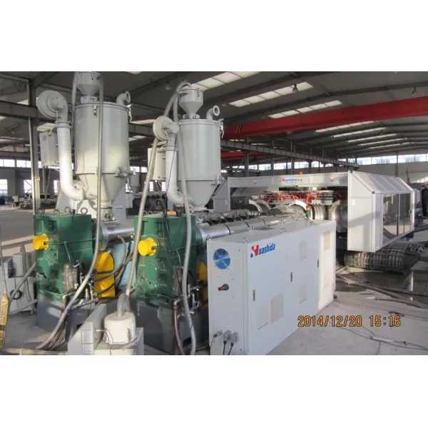 Double-Wall Corrugated Sewer Pipe Manufacturing Line in operation