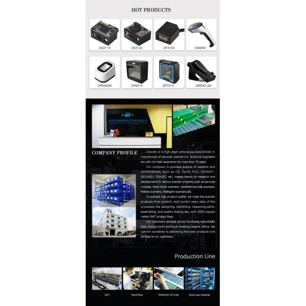 Omnidirectional Table Mounted Code Reader 2D Desktop Barcode Scanner With Display Screen