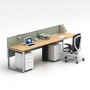 2 Person Modular Working Table Size 2400mm With Fabric Partition