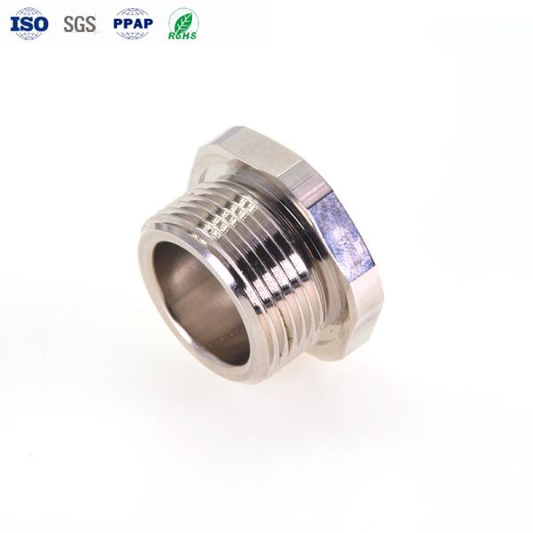 Brass Plated Hex Head Plug CNC Machining Part ±0.01mm Precision