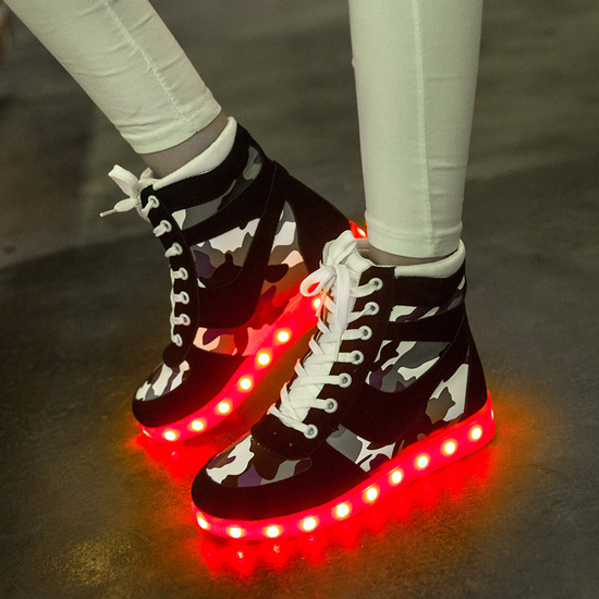 App Control Rechargeable LED Sneakers Color Changing Slowly Full Size Range