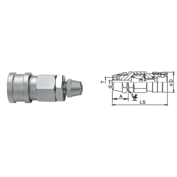 Small Type Pneumatic Quick Disconnect Couplings QKD-153 Chinese Standard Chrome Plated