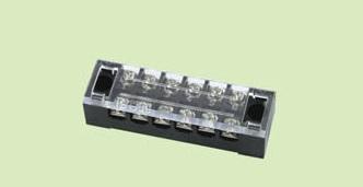 Buy Black barrier terminal block with copper blocks 2 row RDTB15 with clear cover 16P black tb15 barrier connector at wholesale prices
