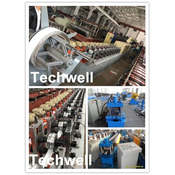 High Quality PU Foam Rolling Door Slat Roll Forming Machine With Flying Saw Tracking Cut