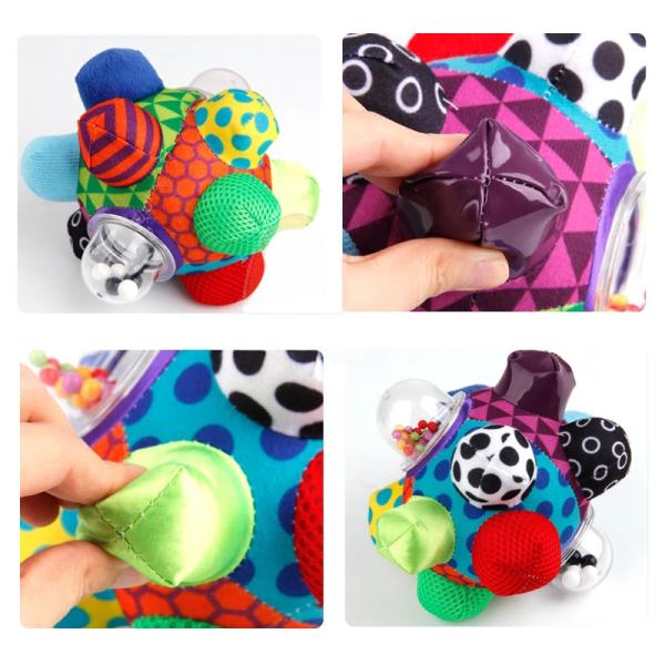 25cm Baby Rattle Ball Super soft plush fabric CPSIA Standard